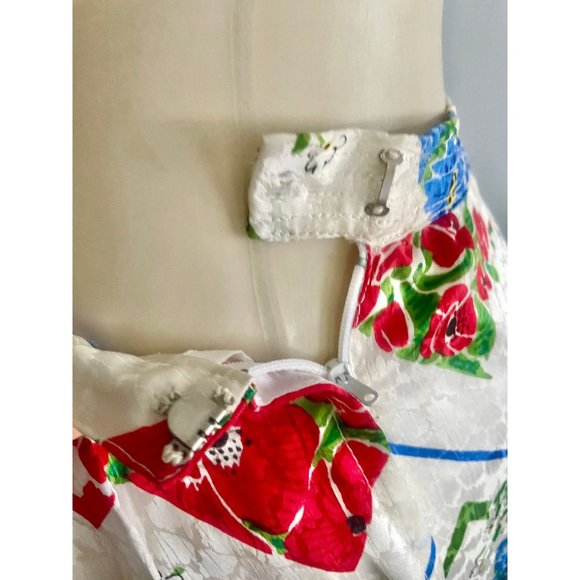 Vintage 80s Silk Skirt by Anne Crimmins for Uni Collection size S retro designer - Picture 9 of 10